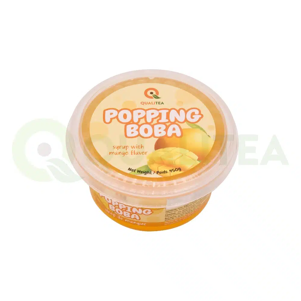 Popping Boba Mango 450g*24btls/Ctn Qualitea Bubble Tea
