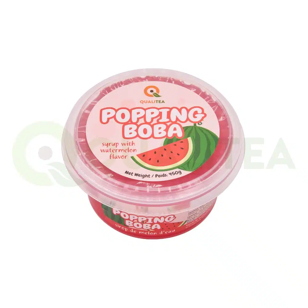 Popping Boba Watermelon 450g*24btls/Ctn Qualitea Bubble Tea